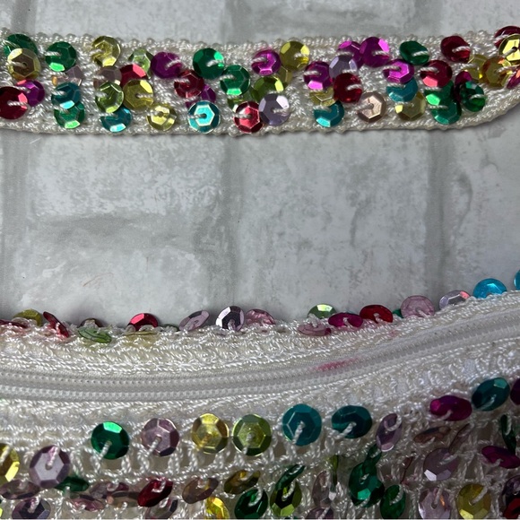 Y2K Sequin Multicolor Crochet Handbag Purse - Picture 4 of 8